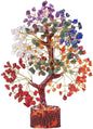 Yasamazing Crinum Seven Chakra Crystal Money Tree Crystals and Gemstone Good Luck Decorative Showpiece  -  30 cm (Marble, Multicolor)
