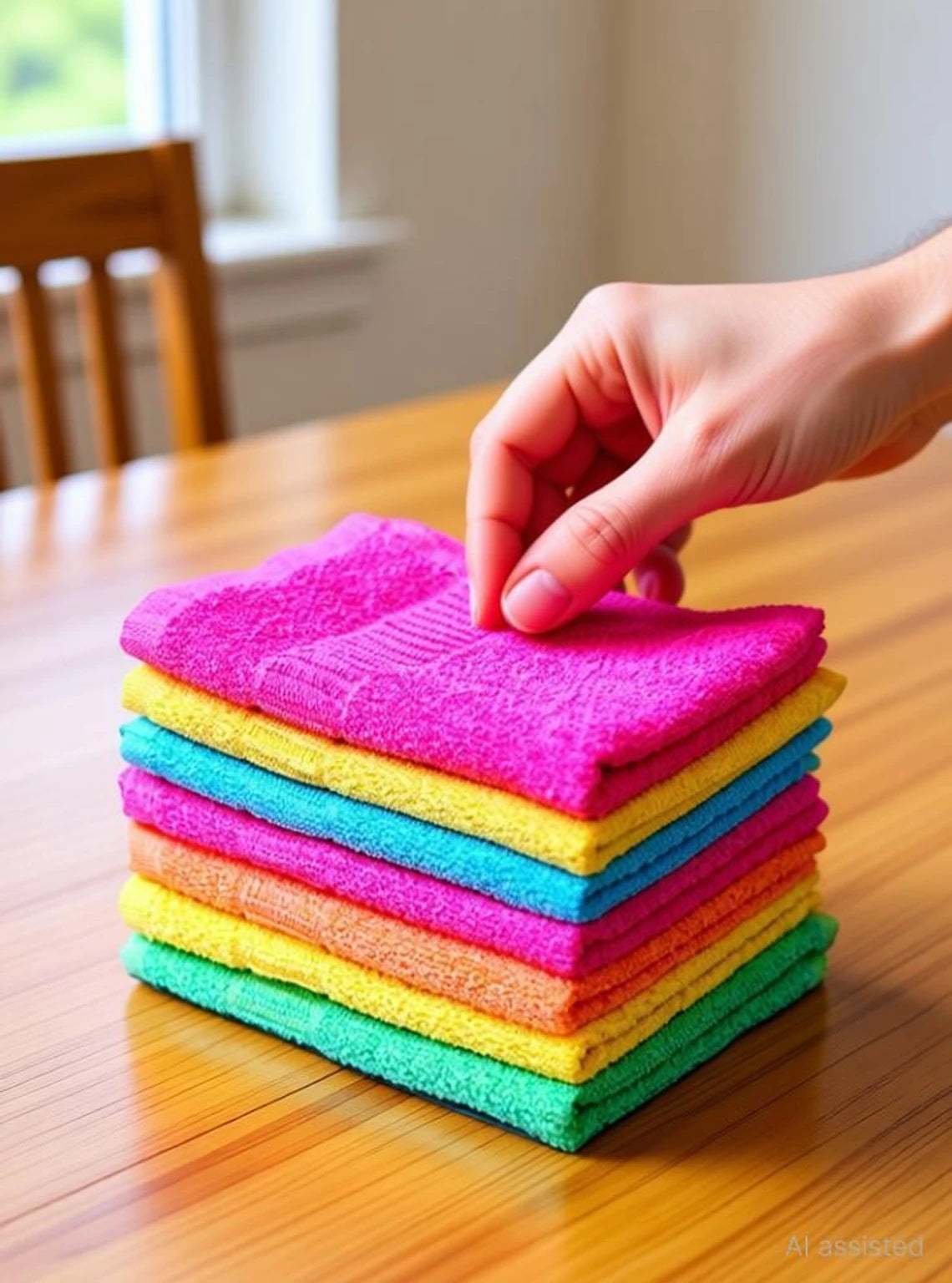 Raje Creation 1218Crape Multicolour Napkins