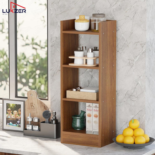 Wooden storage compartment shelf for living room