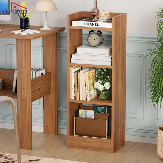 Wooden storage compartment shelf for living room