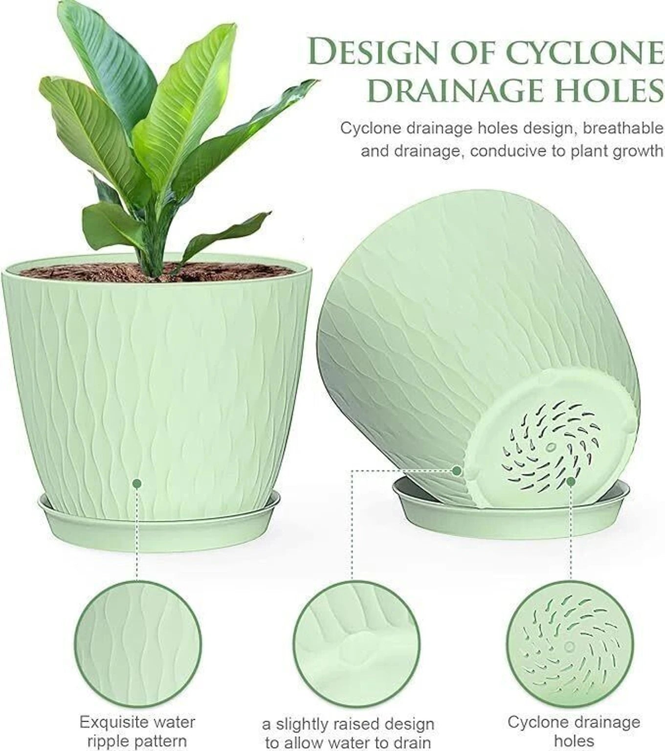 Stylex Store Plastic Round Flower Pot