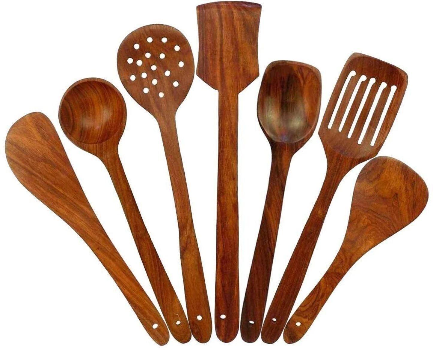 NAYAHOUSE A1 Wooden Spatula (pack of 7)