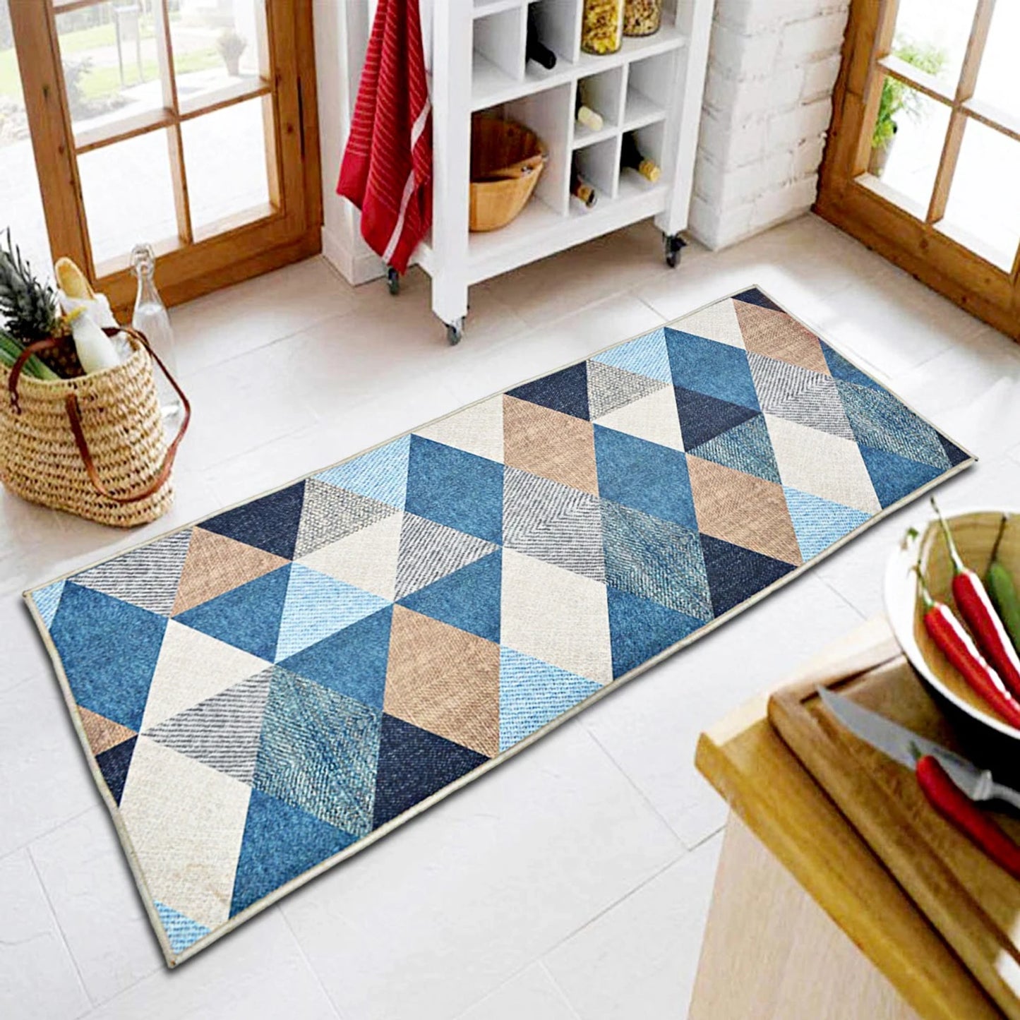 Ishro Home Rubber, Velvet Floor Mat