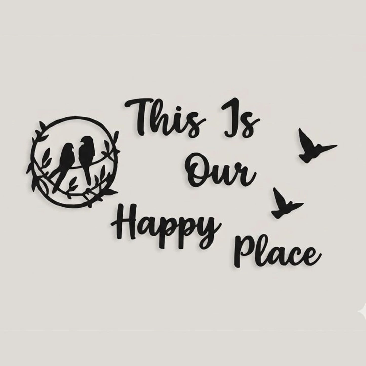 This is our Happy place wall decor for bedroom and living room