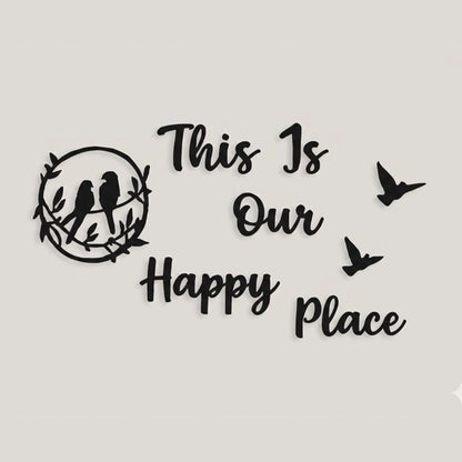 This is our Happy place wall decor for bedroom and living room