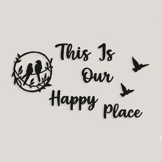 This is our Happy place wall decor for bedroom and living room